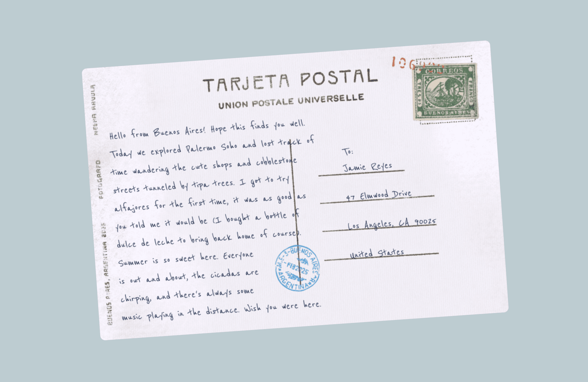 Pretext Postcard